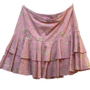 Lilly Pulitzer Pink Embroidered Skirt